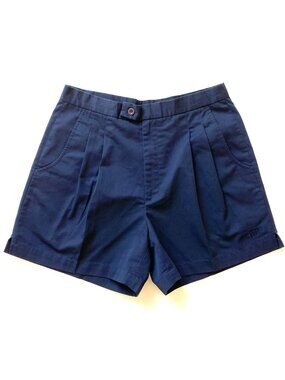 Vtg 90s Wilson USPTA Mens Pleated Tennis Shorts Navy 32